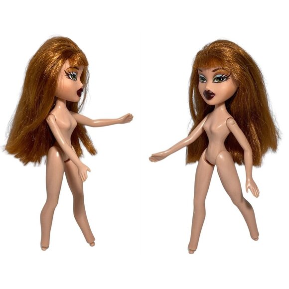 Bratz Meygan Xpress It 2002 Green Eyes Burgundy Lips Nude Doll Only MGA - Picture 3 of 12